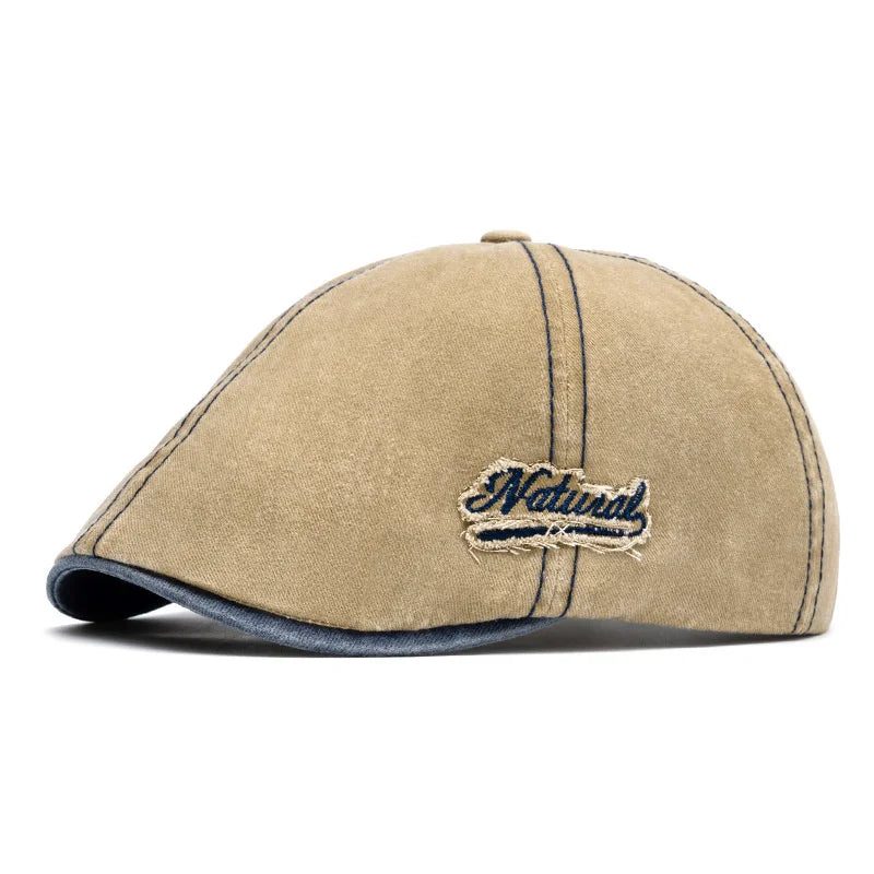 Natural Men's Vintage Cotton Gatsby Cap – view 3