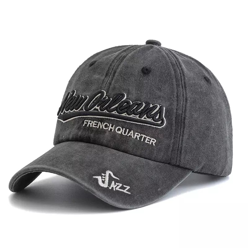 New Orleans French Quarter Jazz Men's Cotton Baseball Cap – view 1