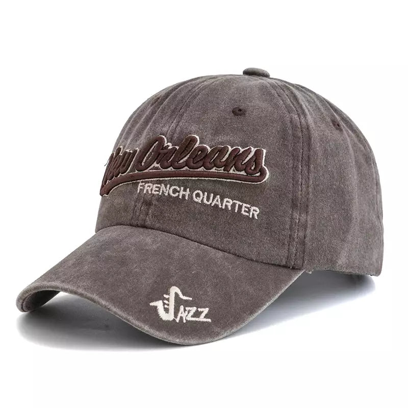 New Orleans French Quarter Jazz Men's Cotton Baseball Cap – view 3