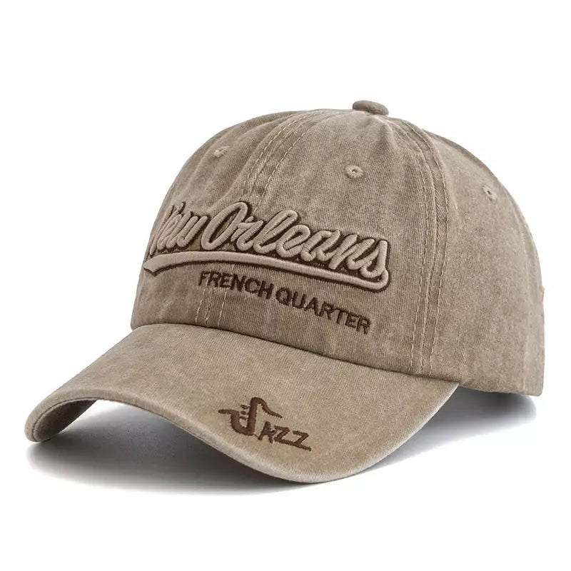 New Orleans French Quarter Jazz Men's Cotton Baseball Cap – view 5