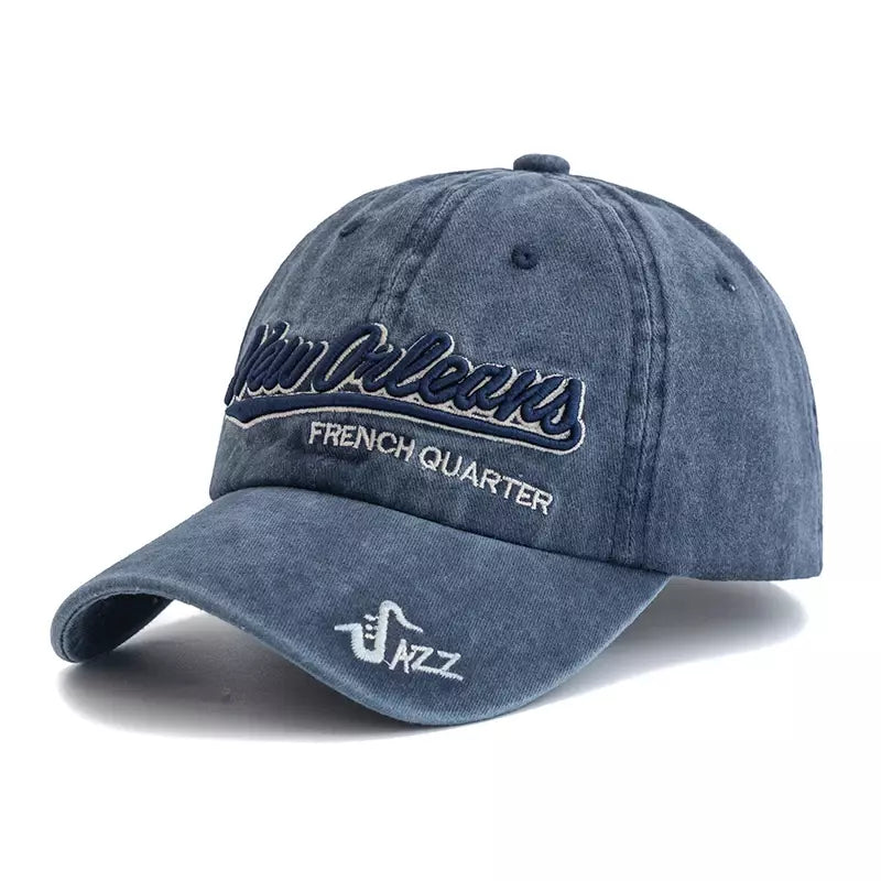 New Orleans French Quarter Jazz Men's Cotton Baseball Cap – view 7