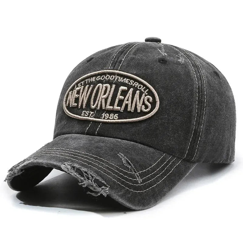 New Orleans Men's Vintage Ripped Baseball Cap – view 1