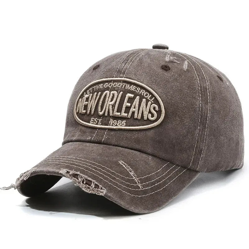 New Orleans Men's Vintage Ripped Baseball Cap – view 4