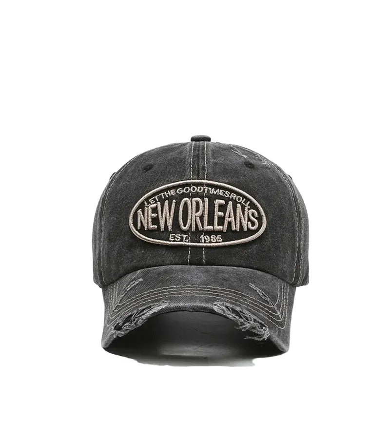 New Orleans Men's Vintage Ripped Baseball Cap – view 8