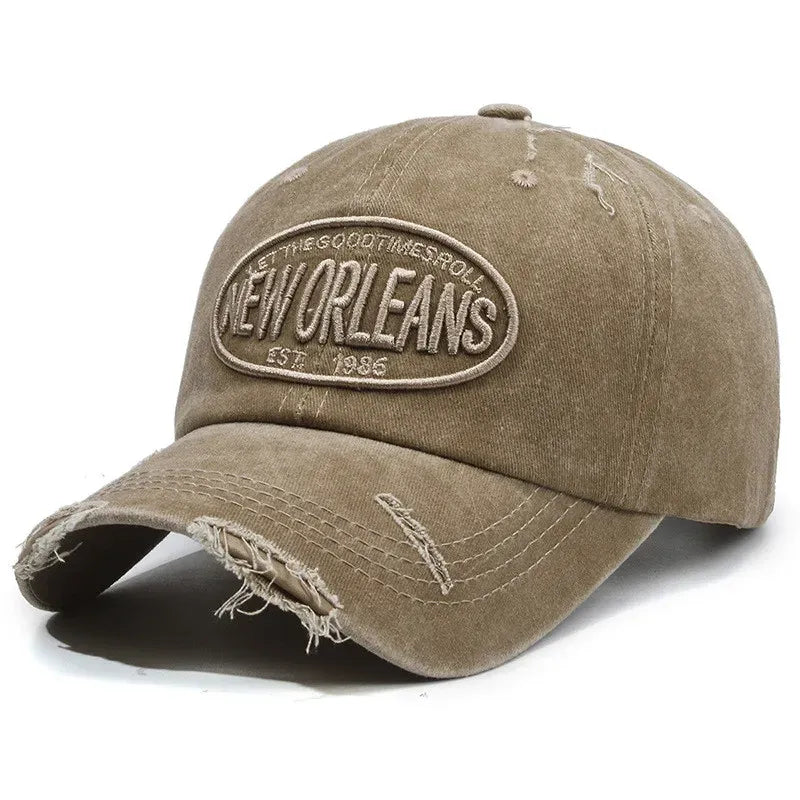 New Orleans Men's Vintage Ripped Baseball Cap – view 5