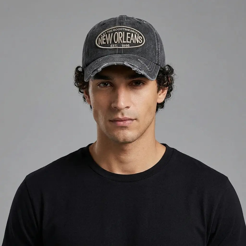 New Orleans Men's Vintage Ripped Baseball Cap – view 14