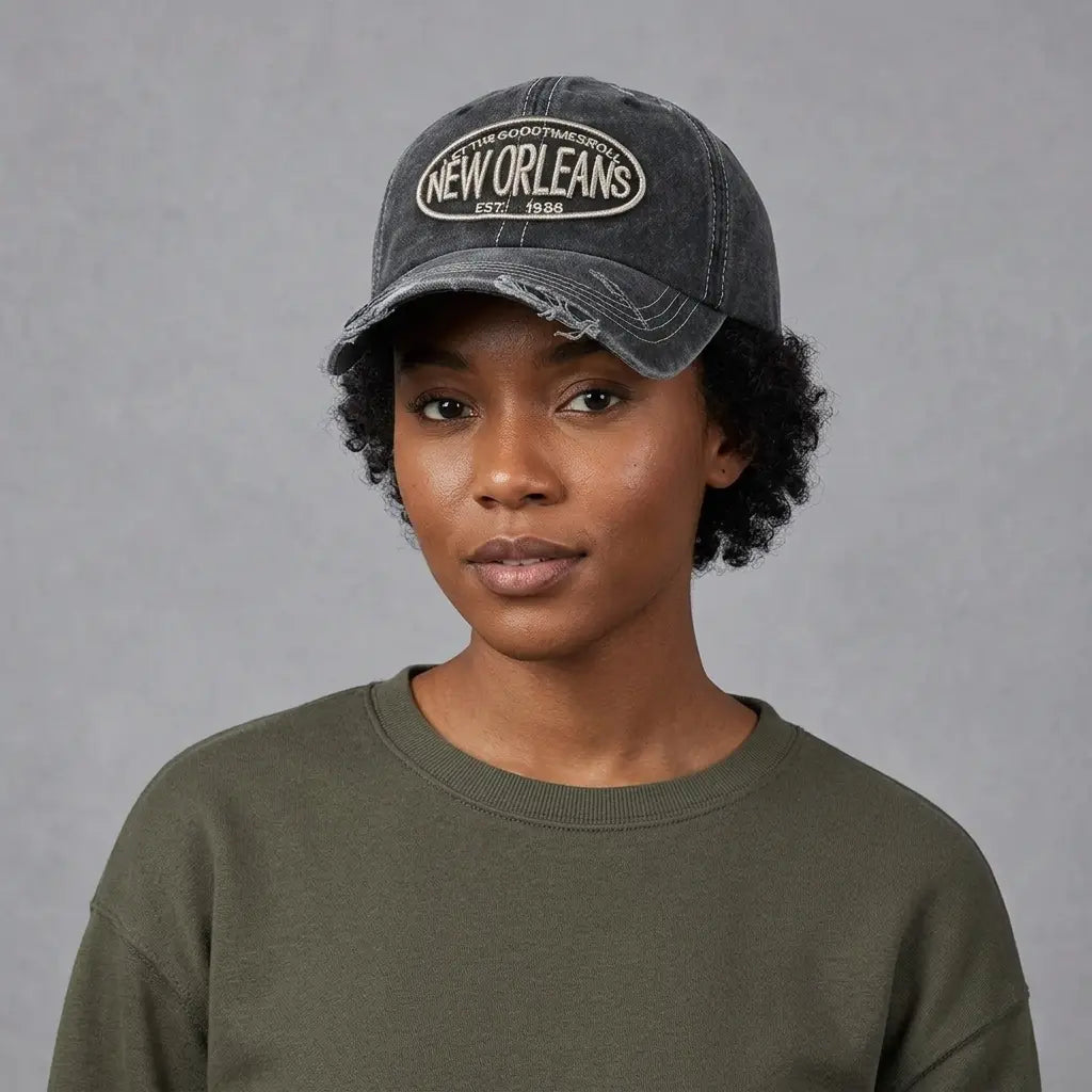 New Orleans Men's Vintage Ripped Baseball Cap – view 16