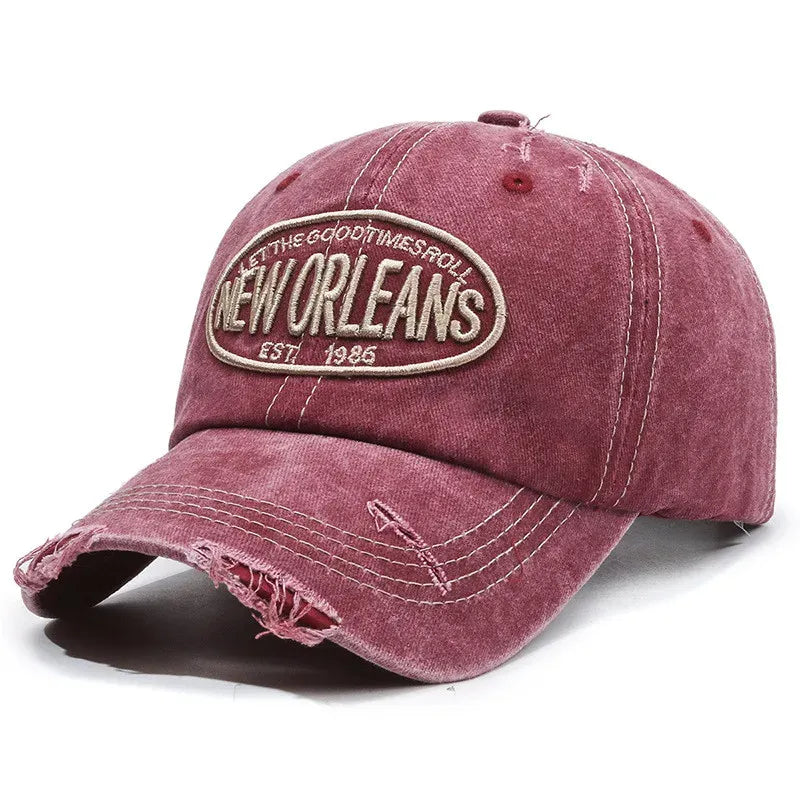 New Orleans Men's Vintage Ripped Baseball Cap – view 7