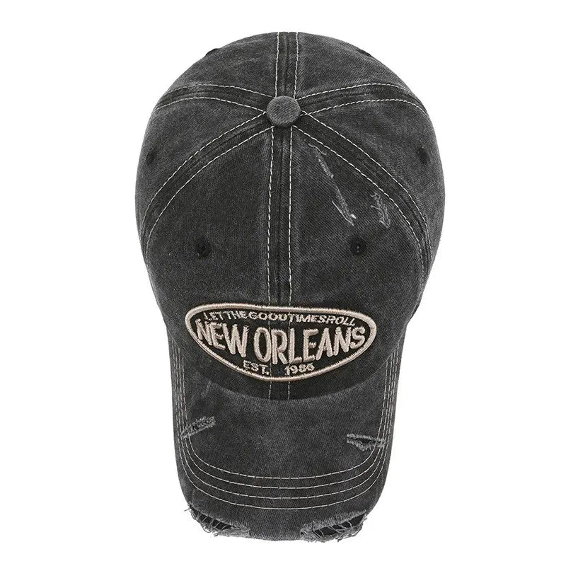 New Orleans Men's Vintage Ripped Baseball Cap – view 11