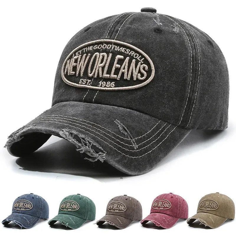 New Orleans Men's Vintage Ripped Baseball Cap – view 2