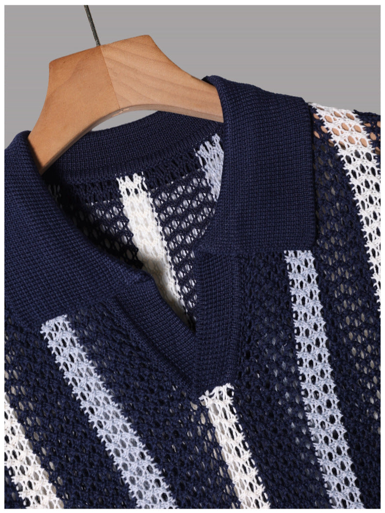 Men's Knitted Short Sleeve Shirt – view 15