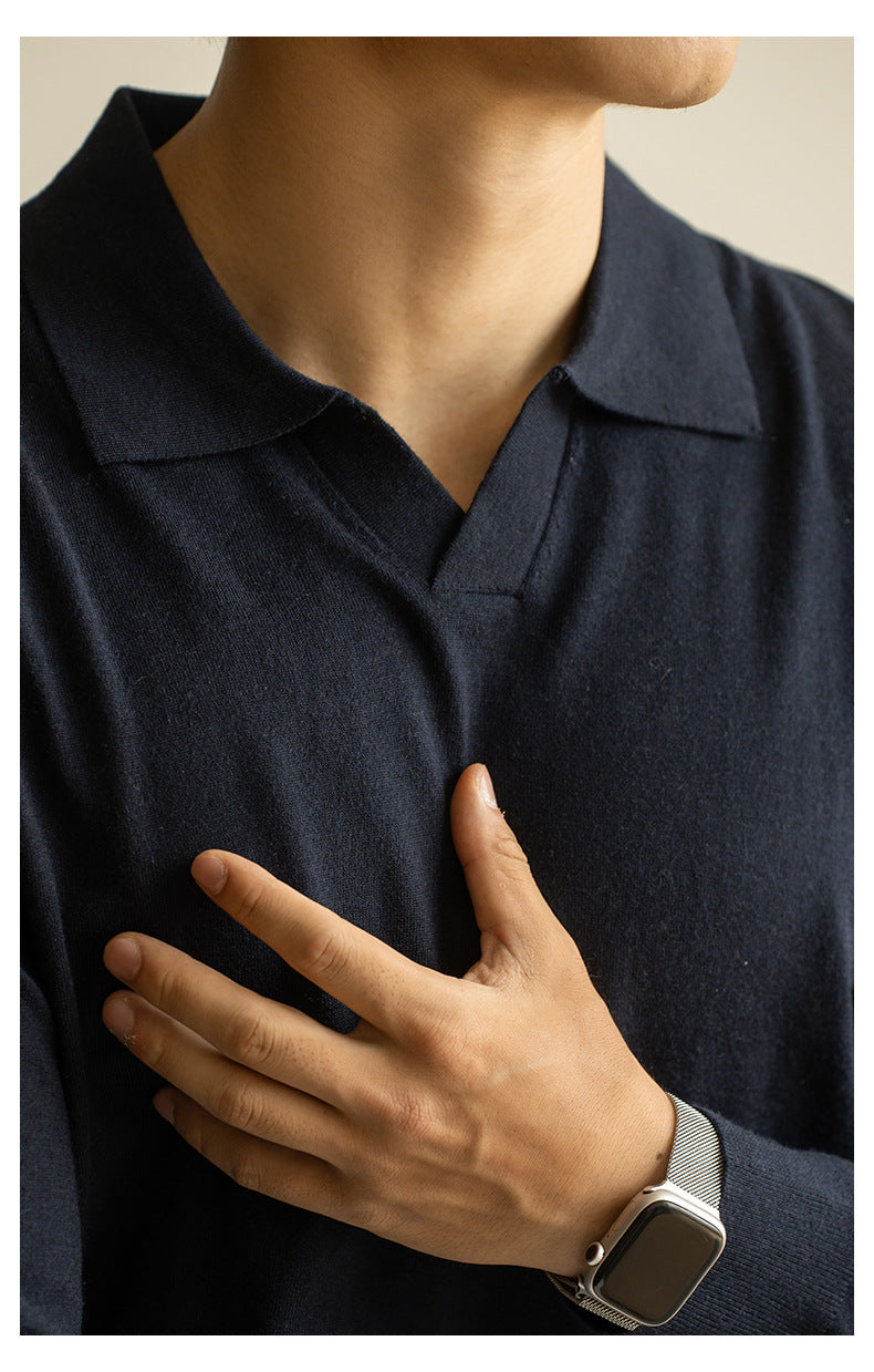 Sterling Men's Cotton Stretch Knit Jumper – view 12