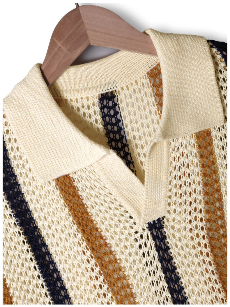 Men's Knitted Short Sleeve Shirt – view 8