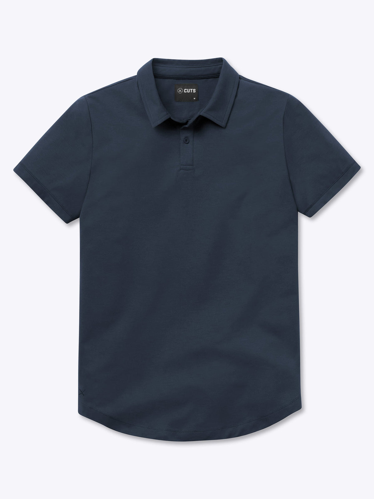 Men's Two-Button Stretch Polo Shirt in Obsidian – view 2