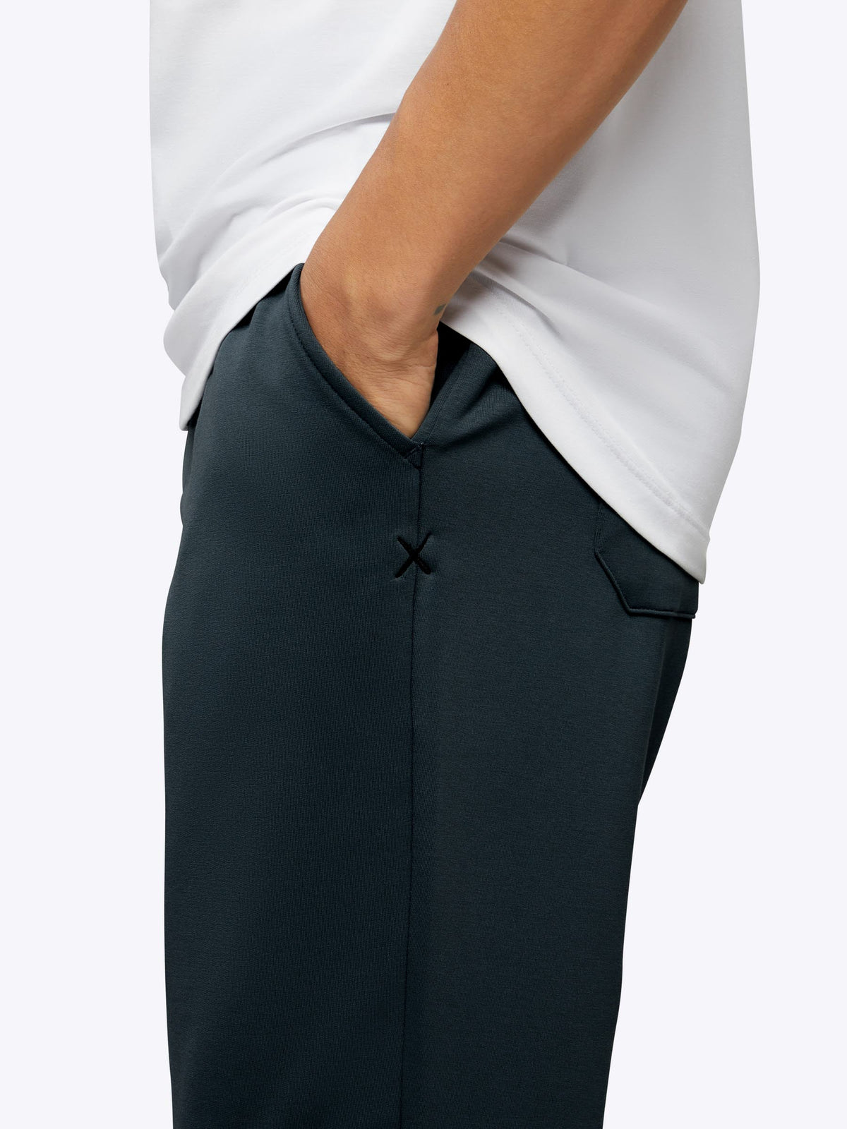 Men's Slim Fit French Terry Joggers in Obsidian – view 5