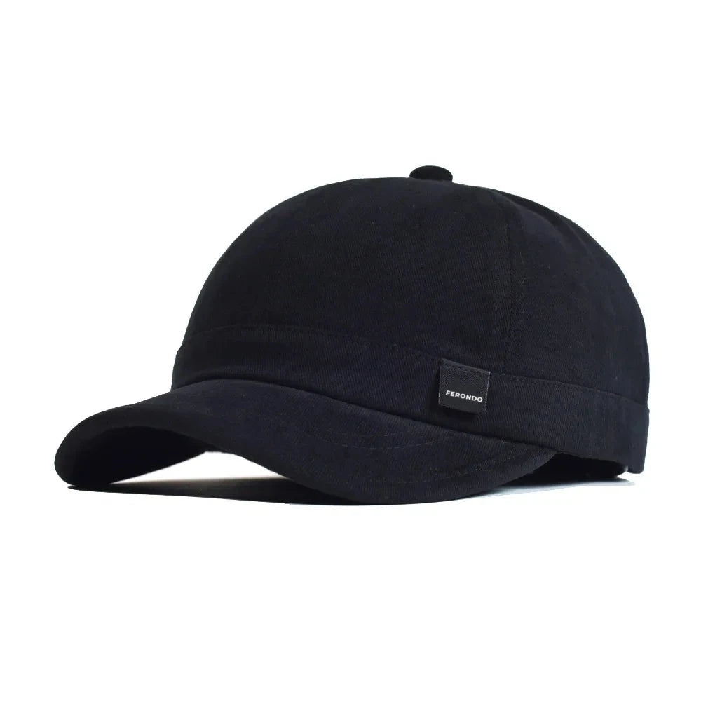 Men's Short Brim Cotton Baseball Cap – view 1