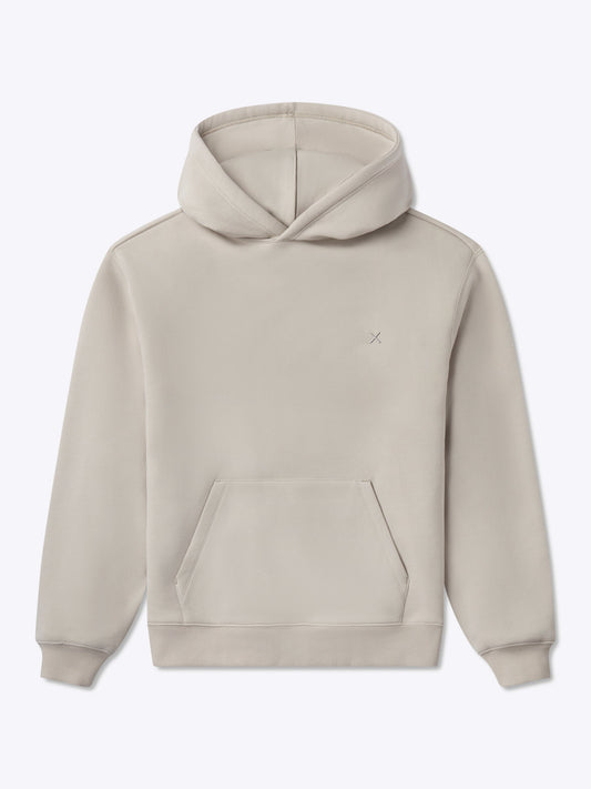 Men's Heavyweight Brushed Fleece Hoodie – Super Soft Brushed Back, Relaxed Classic Fit, Pullover Hood | Parchment