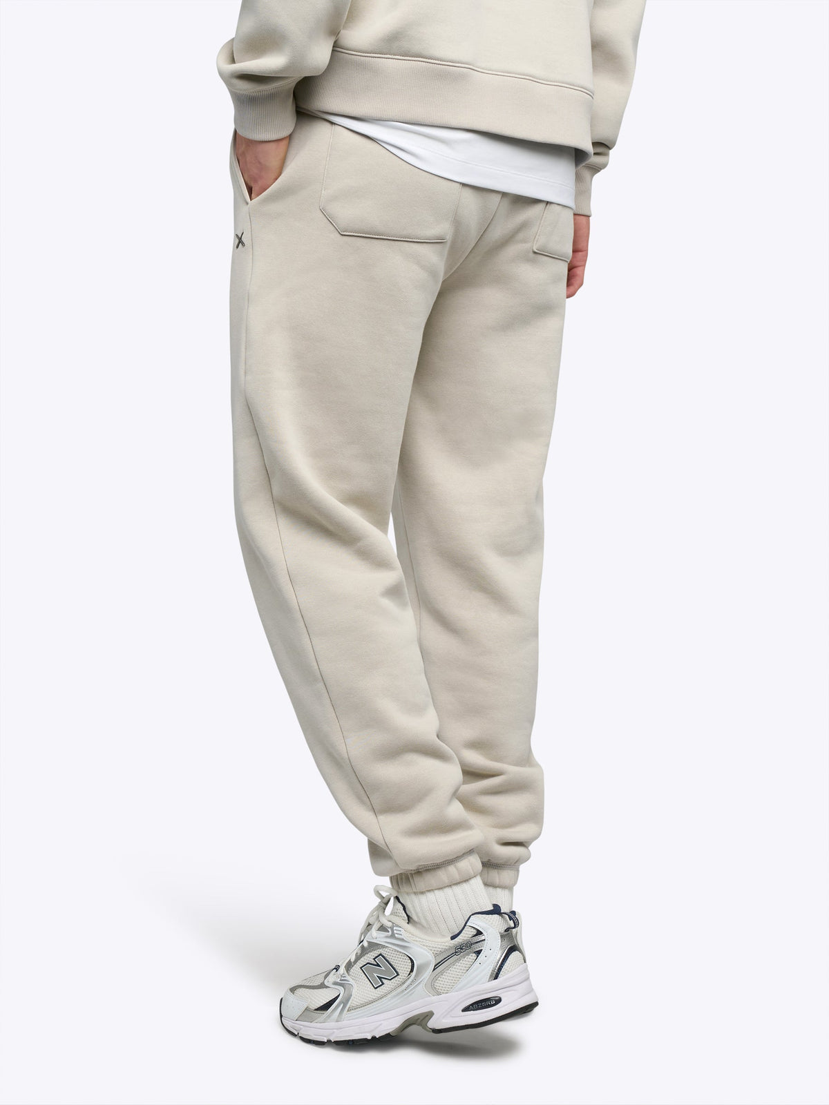 Men's Heavyweight Fleece Sweatpants in Parchment – view 2