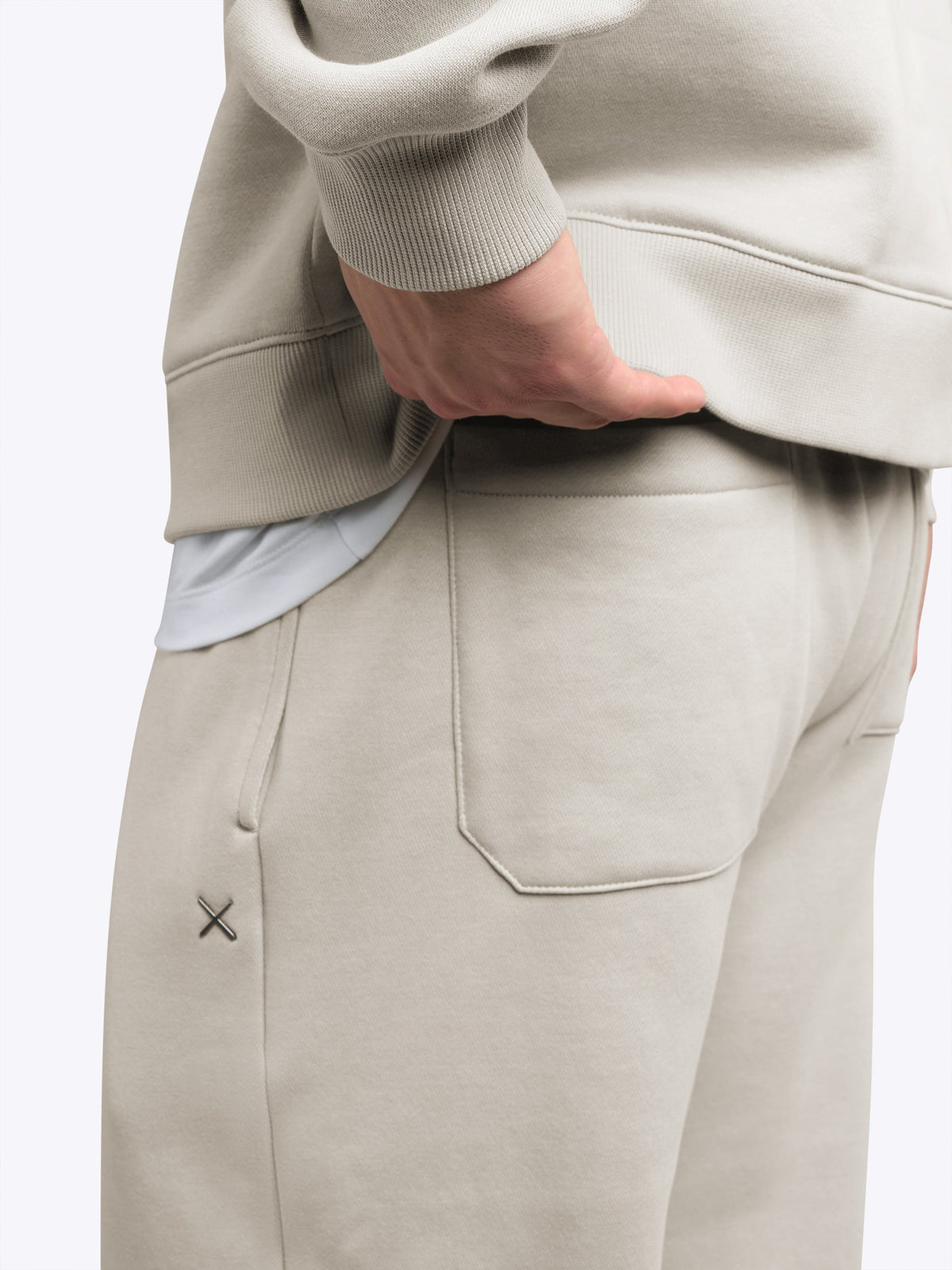 Men's Heavyweight Fleece Sweatpants in Parchment – view 6