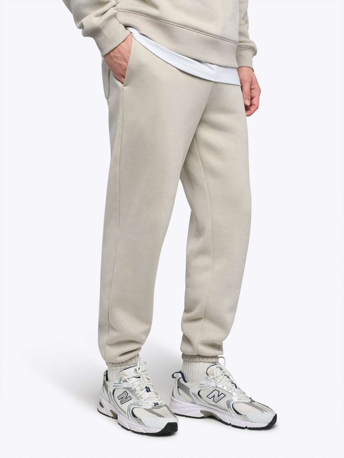 Men's Heavyweight Fleece Sweatpants in Parchment – view 1