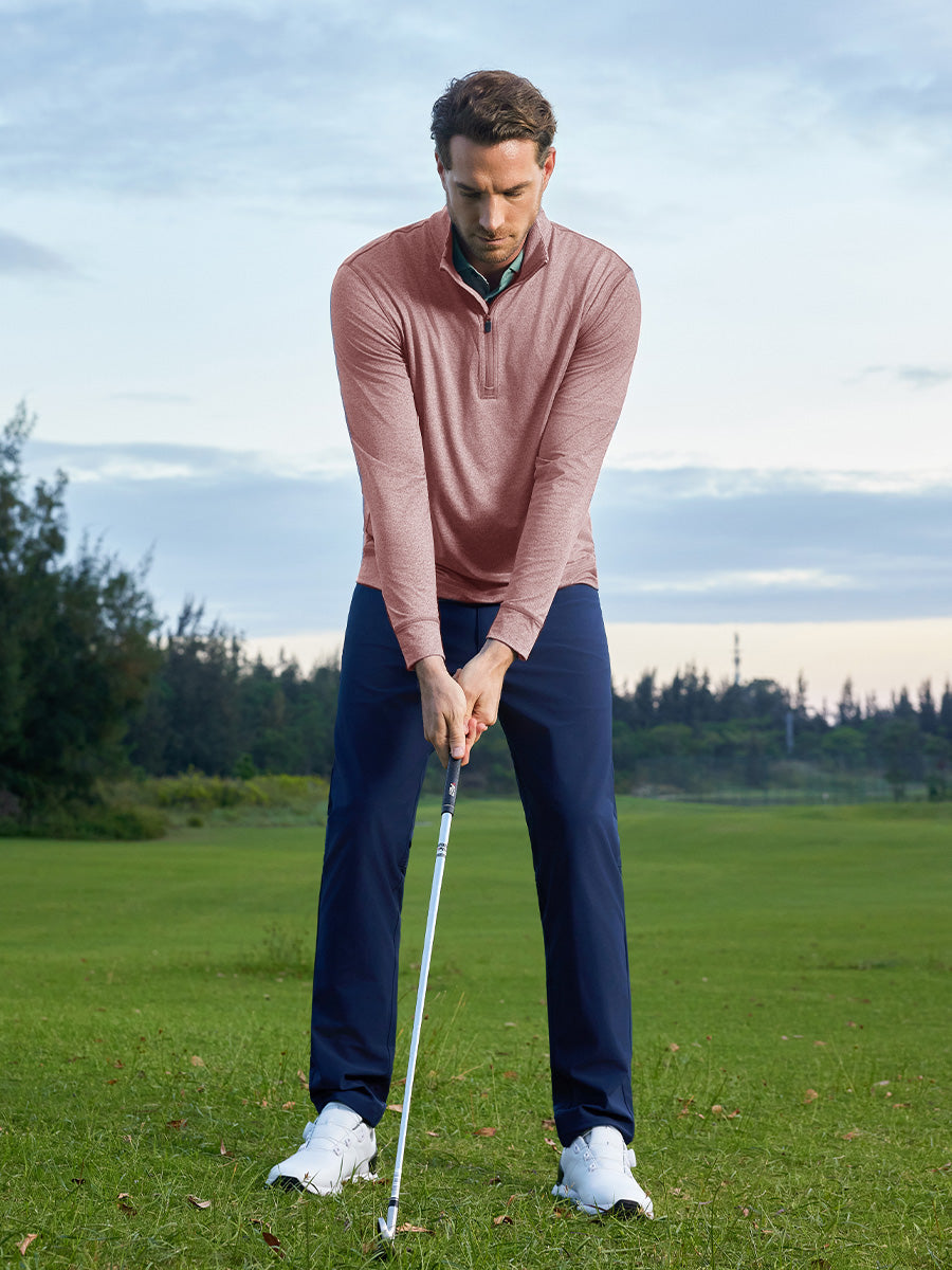 Men's Melange Quarter Zip Pullover – view 17