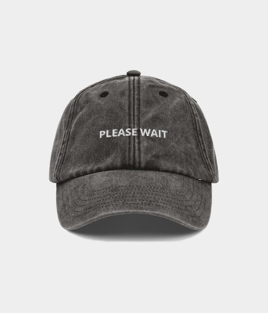 Please Wait Men's Embroidered Washed Cotton Baseball Cap – view 1