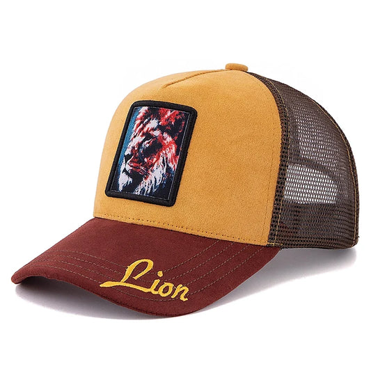Painted Animals Men's Suede Trucker Baseball Cap – view 1