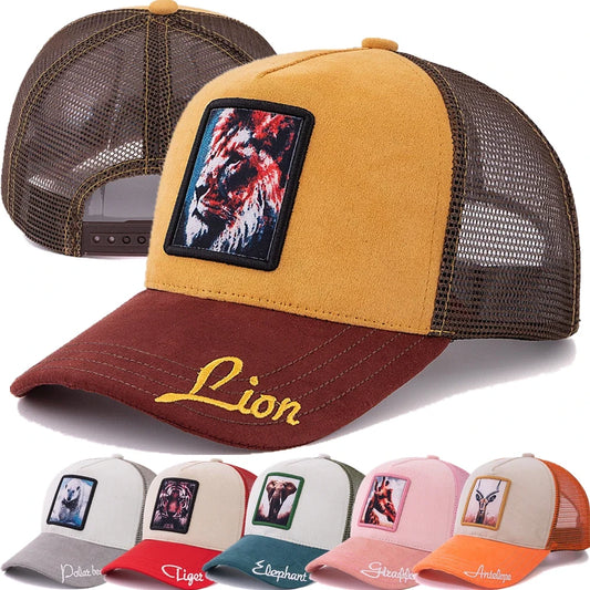 Painted Animals Men's Suede Trucker Baseball Cap – view 2
