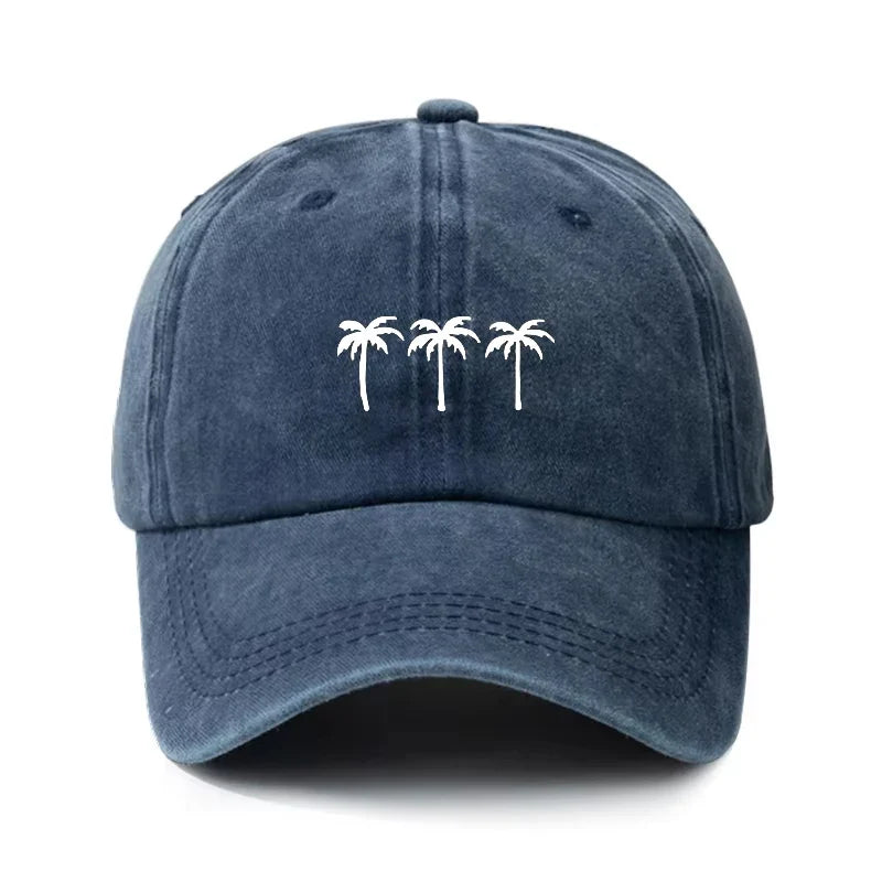 Palm Trees Men's Washed Cotton Blend Baseball Cap – view 4