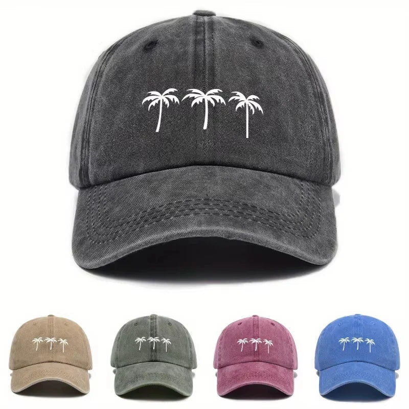 Palm Trees Men's Washed Cotton Blend Baseball Cap – view 11