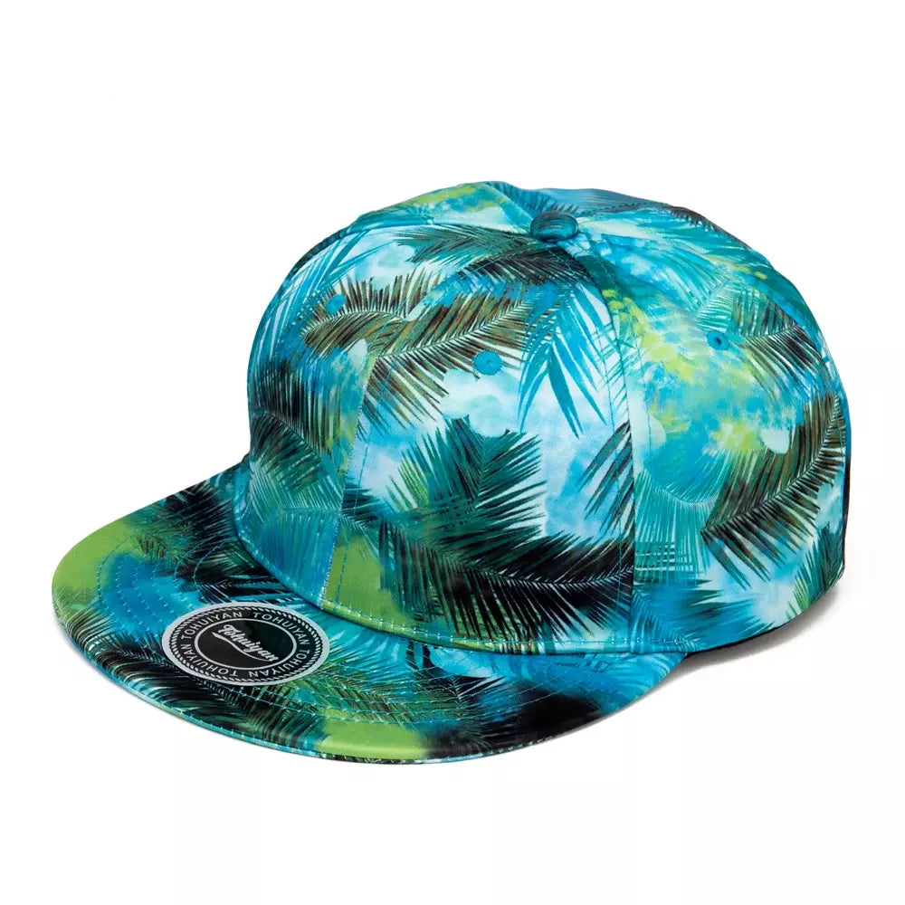 Palm Leaves Graffiti Men's Snapback Baseball Cap – view 4