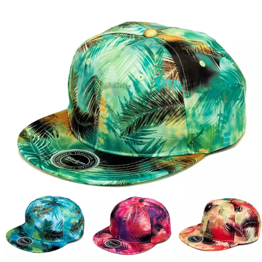 Palm Leaves Graffiti Men's Snapback Baseball Cap – view 2