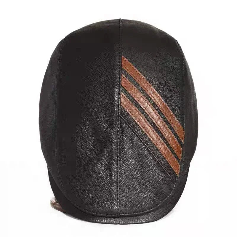 Pittsburgh Men's Genuine Leather Flat Cap – view 4