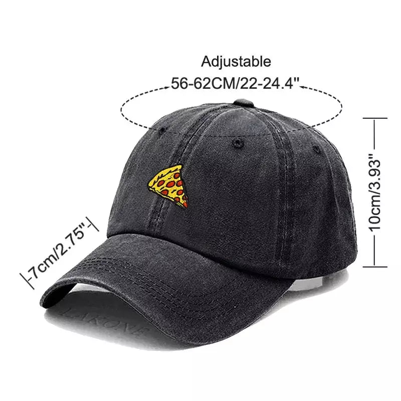 Pizza Men's Washed Cotton Baseball Cap – view 6