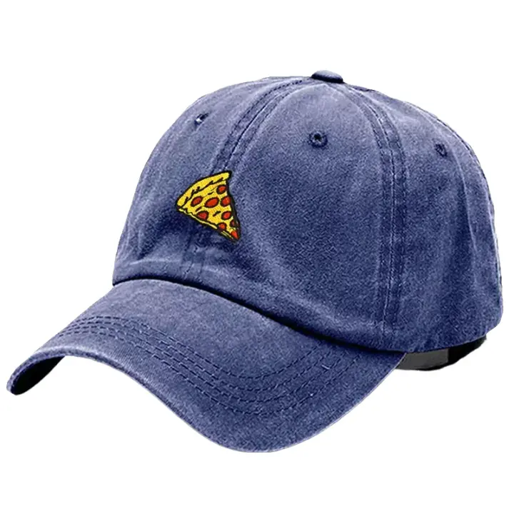 Pizza Men's Washed Cotton Baseball Cap – view 4