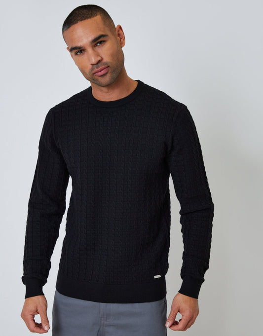 Men's Timeless Everyday Jumper for Cold Weather in Black – view 1