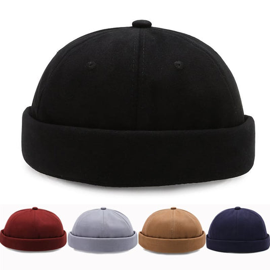 Renton Men's Classic Plain Docker Cap – 100% Cotton, Adjustable 56–61 cm Fit, Everyday Casual Wear