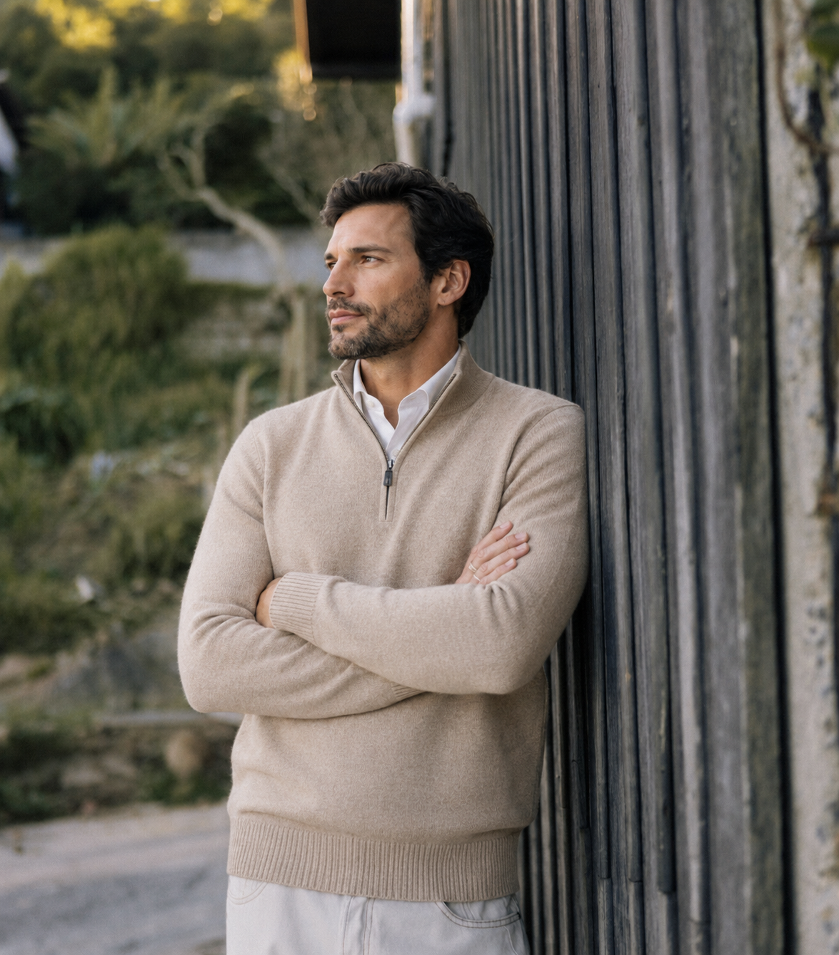Riviera Men's Cotton Stretch Knit Jumper – view 7