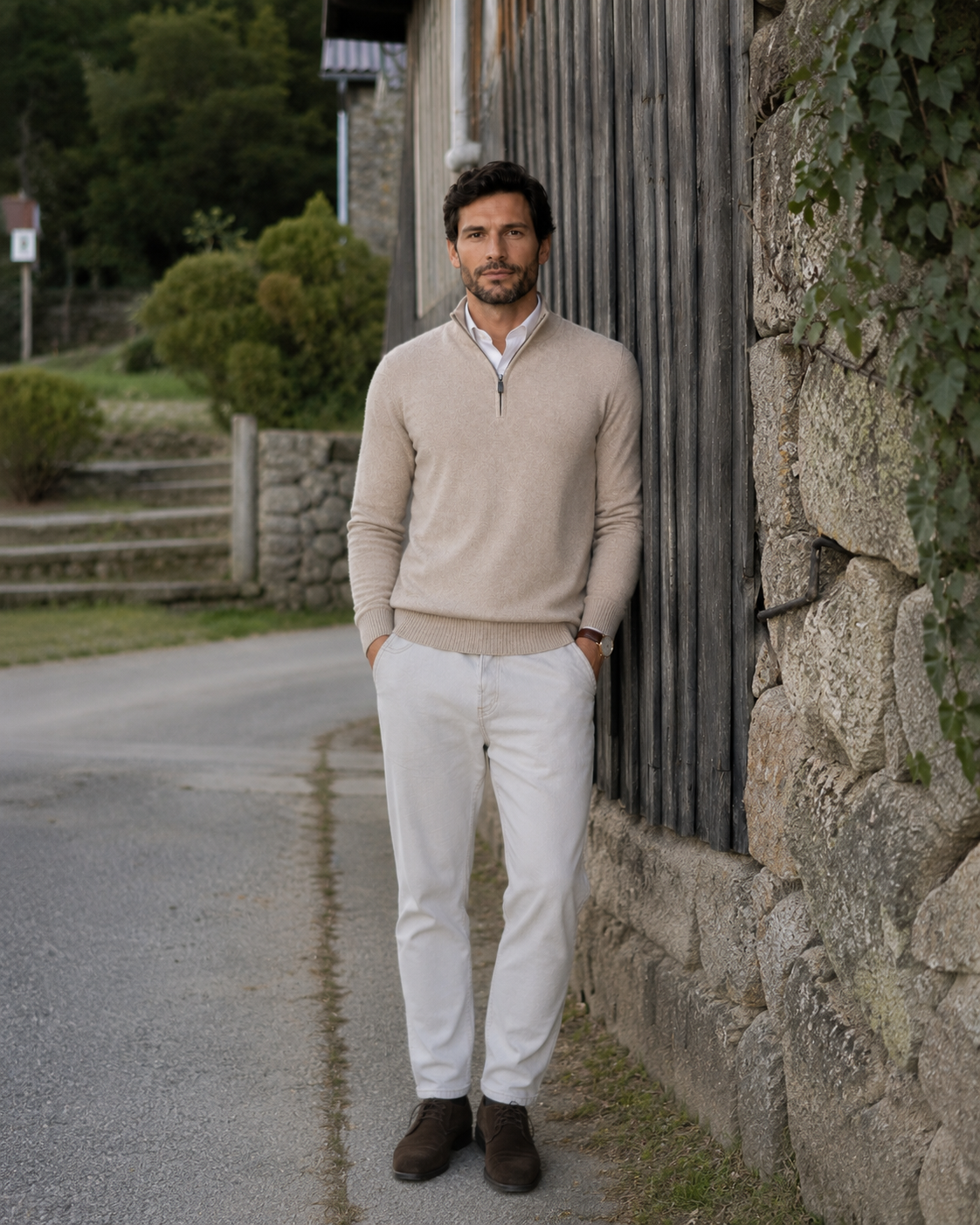 Riviera Men's Cotton Stretch Knit Jumper – view 5