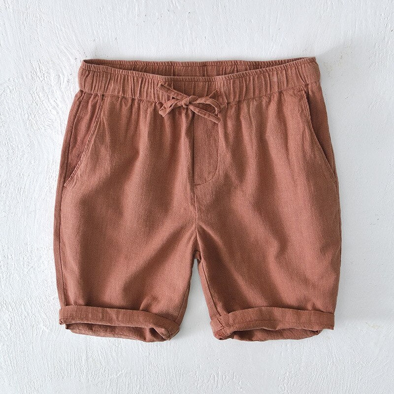 Men's Linen Cotton Blend Casual Shorts – view 7