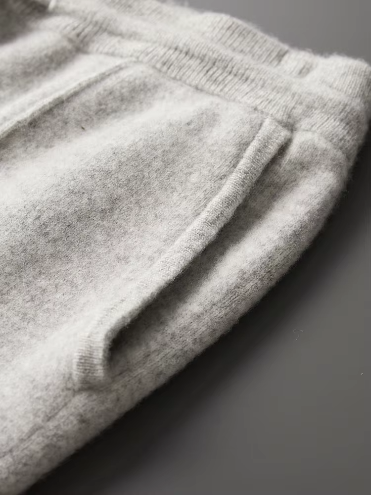 Merino Wool Centre-Seam Leisure Trousers by SATRI & CO. – view 6