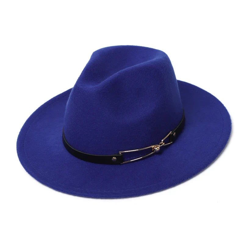 Men's Wool Fedora Hat with Gold-Tone Ring Accent – view 13
