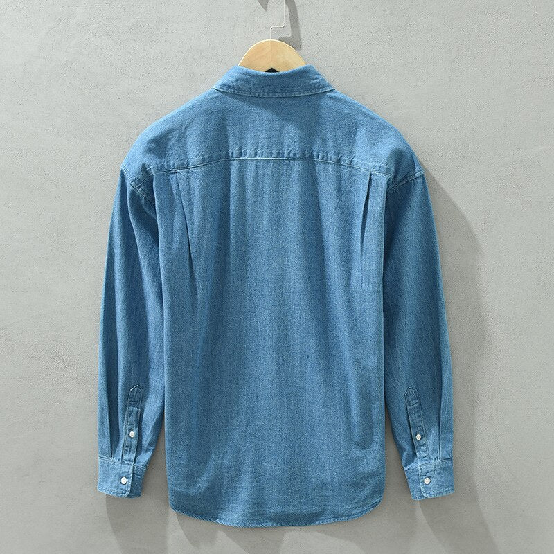 Men's Washed Cotton Long Sleeve Shirt – view 4