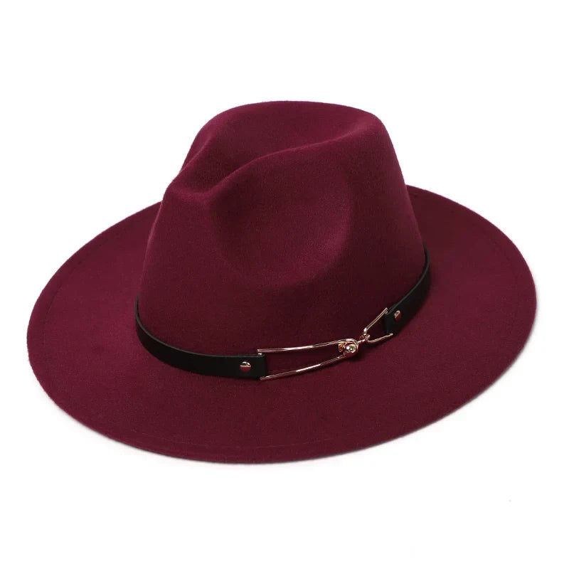 Men's Wool Fedora Hat with Gold-Tone Ring Accent – view 12
