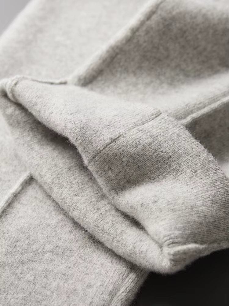 Merino Wool Centre-Seam Leisure Trousers by SATRI & CO. – view 8