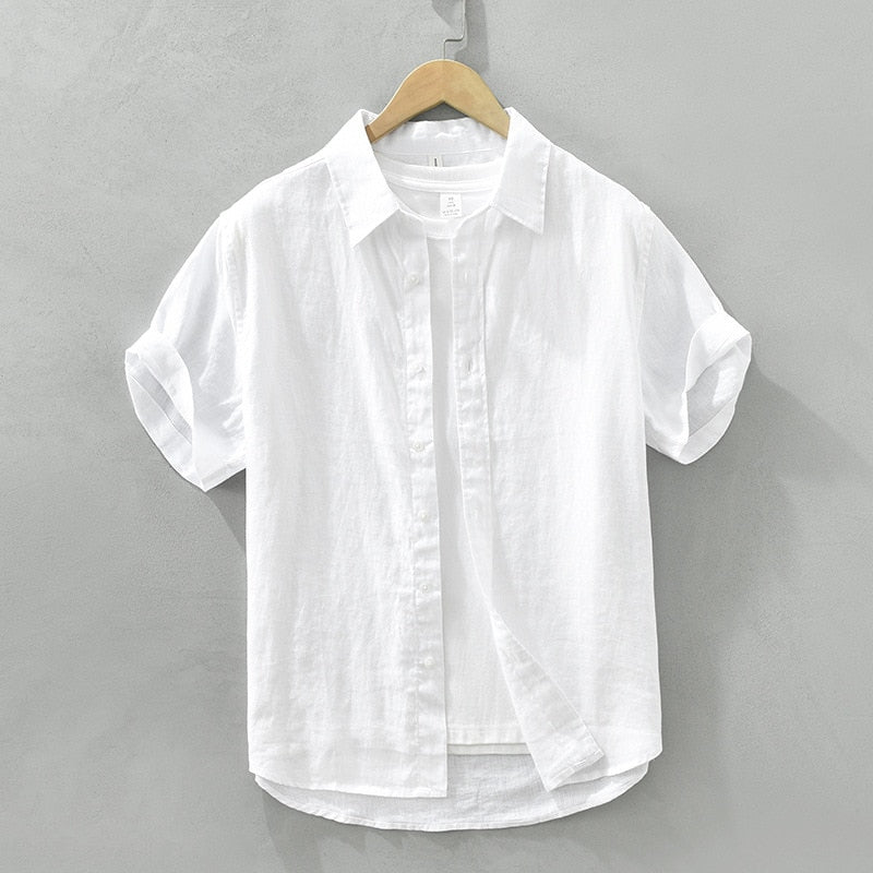 Traipu Men's Linen Short Sleeve Shirt – view 5