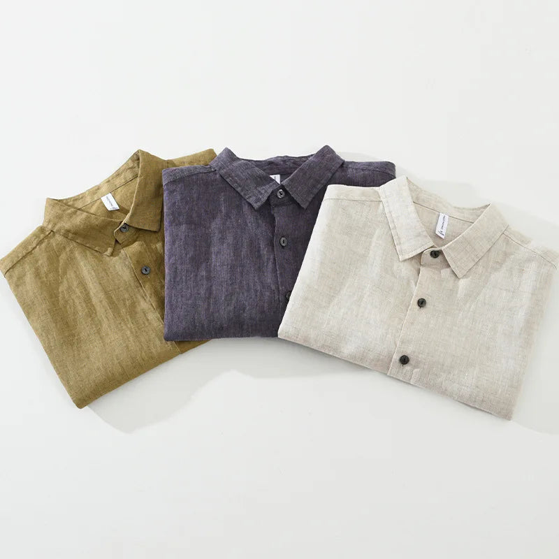 Kawi Men's Short Sleeve Linen Shirt – view 5
