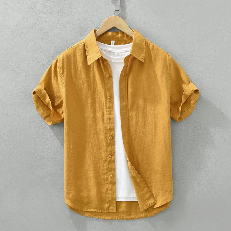 Traipu Men's Linen Short Sleeve Shirt – view 4