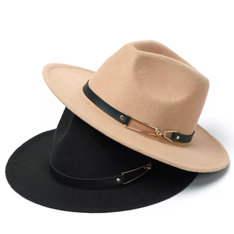 Men's Wool Fedora Hat with Gold-Tone Ring Accent – view 5