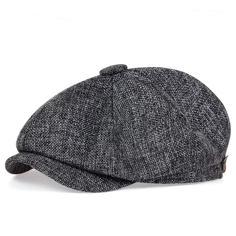 Men's Vintage Cotton Newsboy Cap – view 9